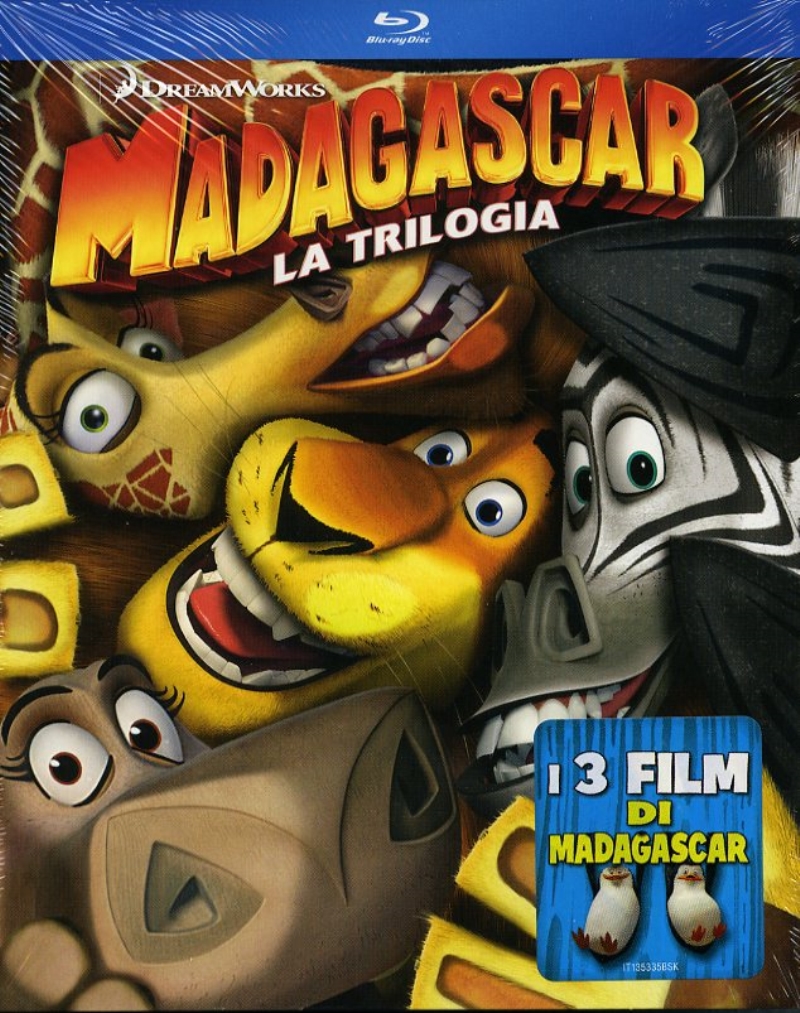 TECNOSHOP Madagascar trilogia DVD Blue-Ray